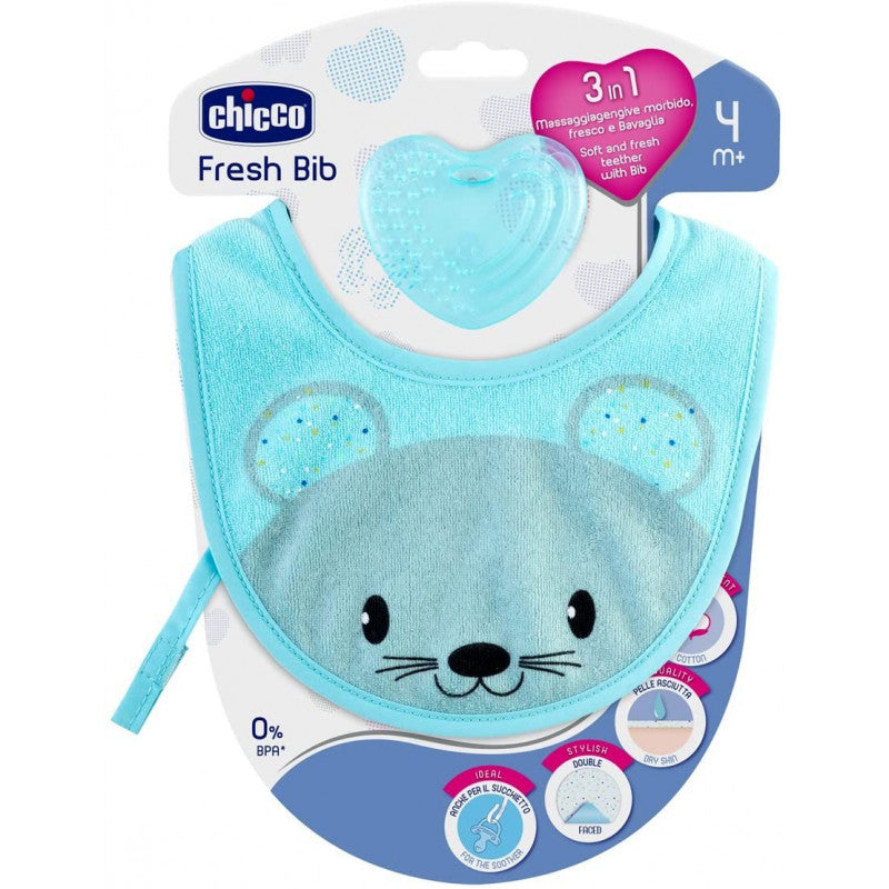 Babero Mordedor Chicco Azul