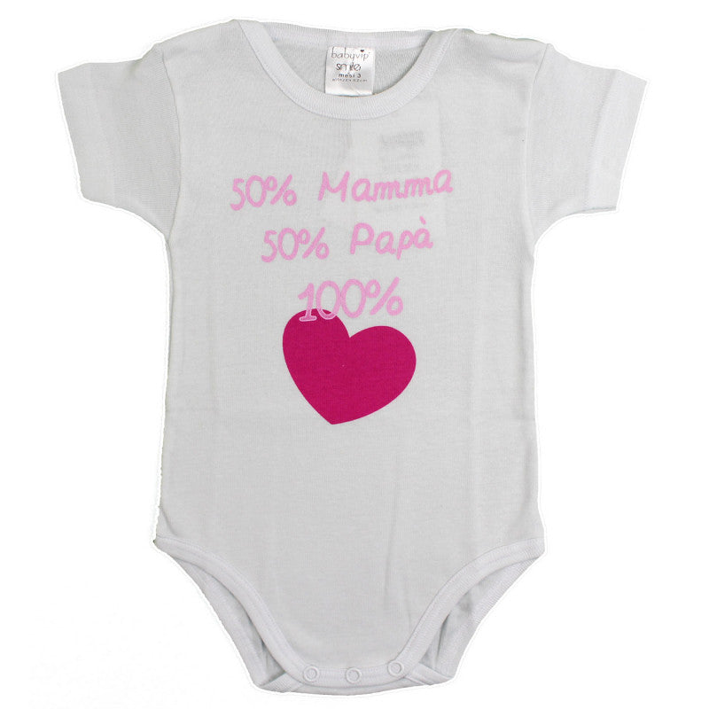 Body Media Manga 50% Mamá y 50% Papá Rosa - 6 Meses