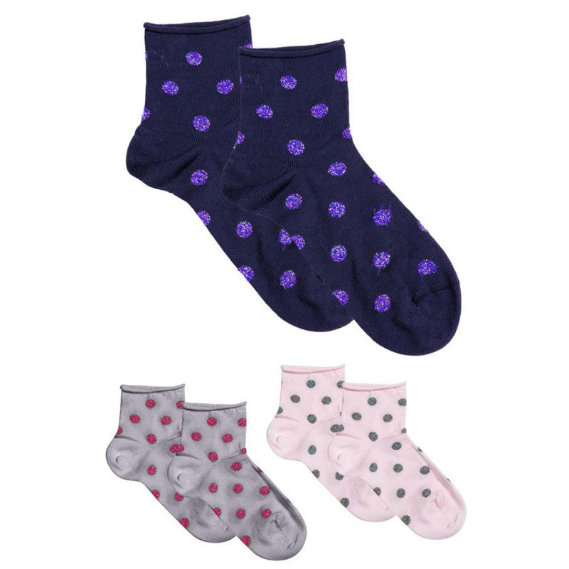 3 Pares de Calcetines con Lunares de Lujo - 28 - 30