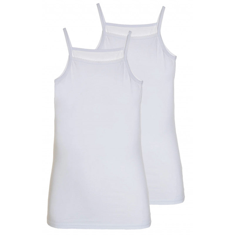 2 Camisetas sin Mangas de Algodón Elástico para Niña - 2-3 Años