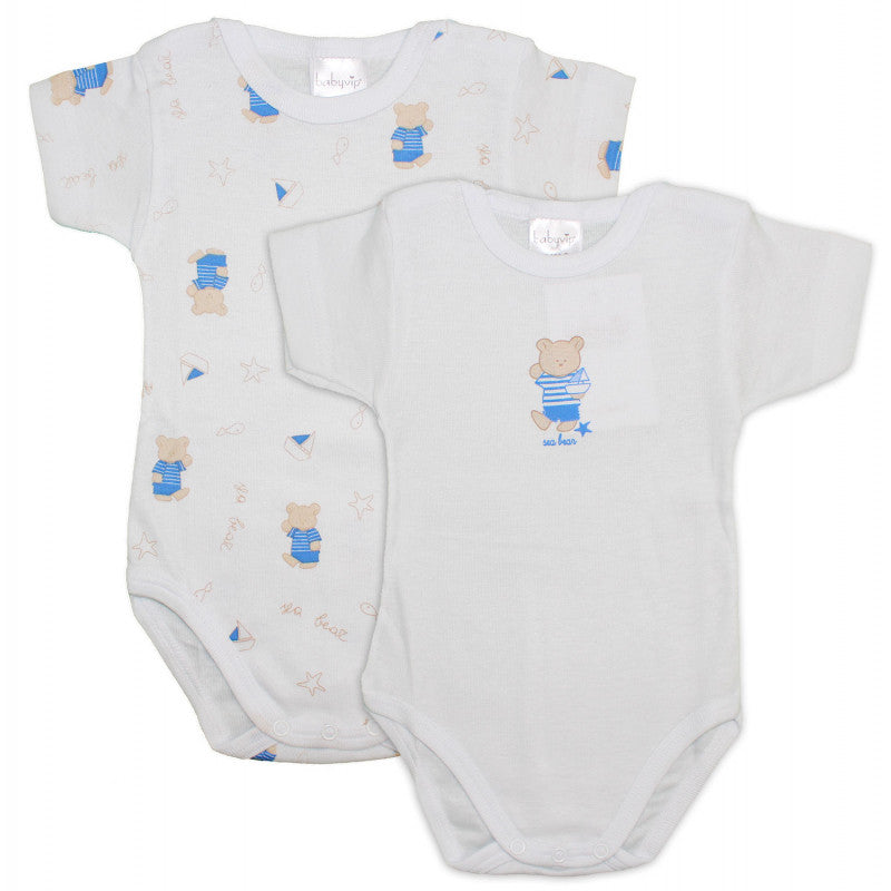 Set 2 Bodys Osito Azul - 1 Mes