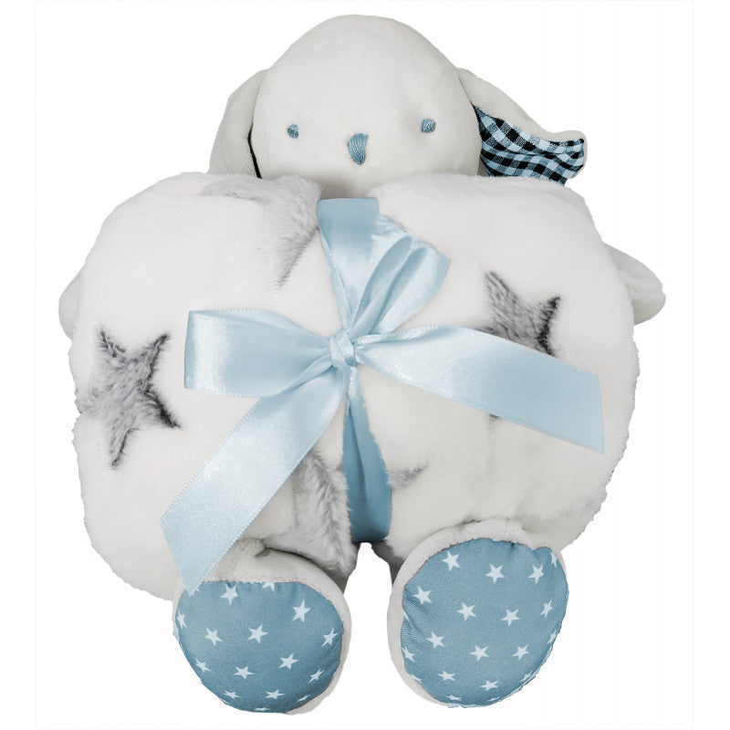 Peluche con Manta Azul