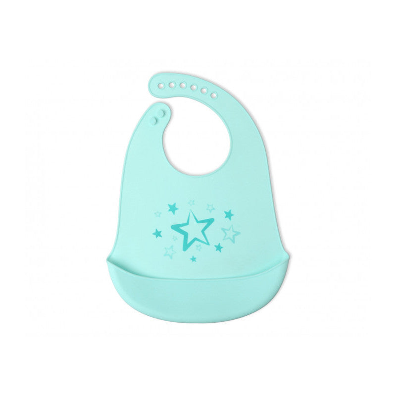 Kiokids - Babero de silicona - Azul claro