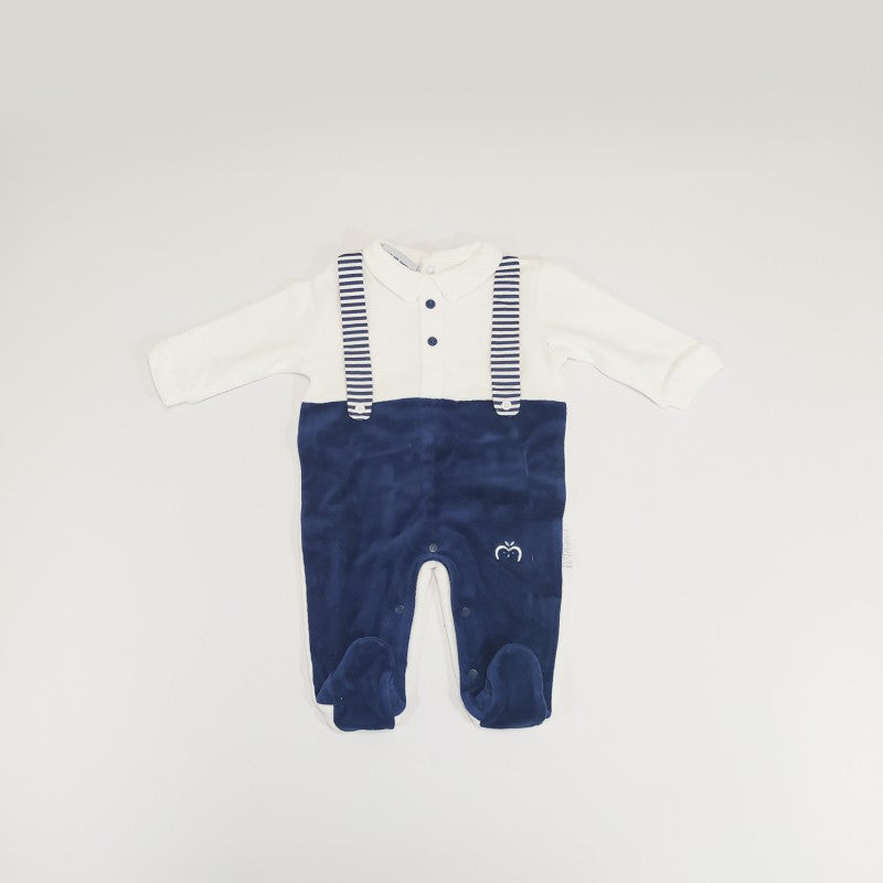 Pelele de Terciopelo con Bordado 6/9 MESES
